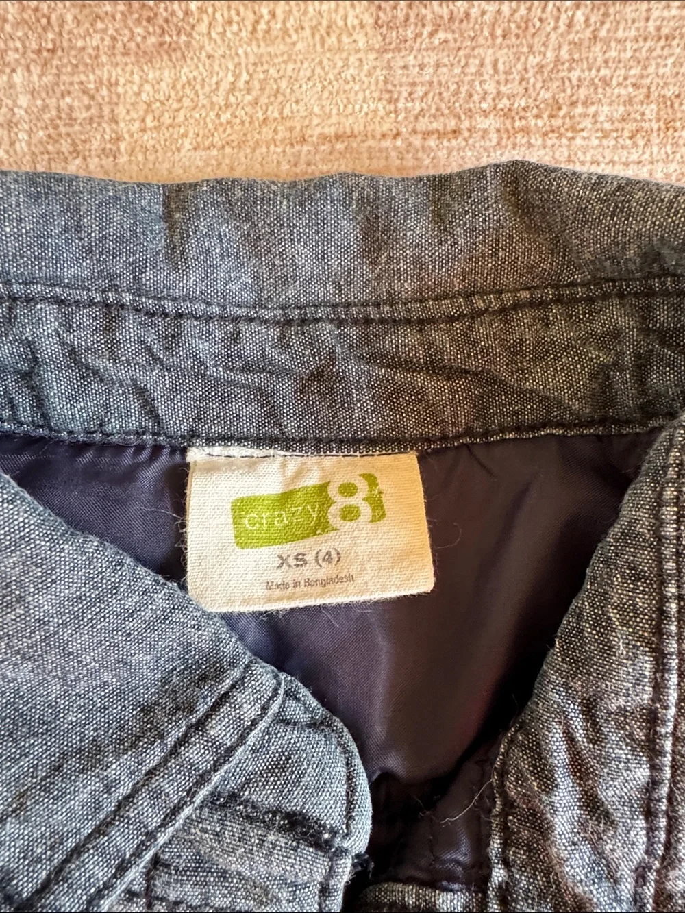 Crazy 8 button front